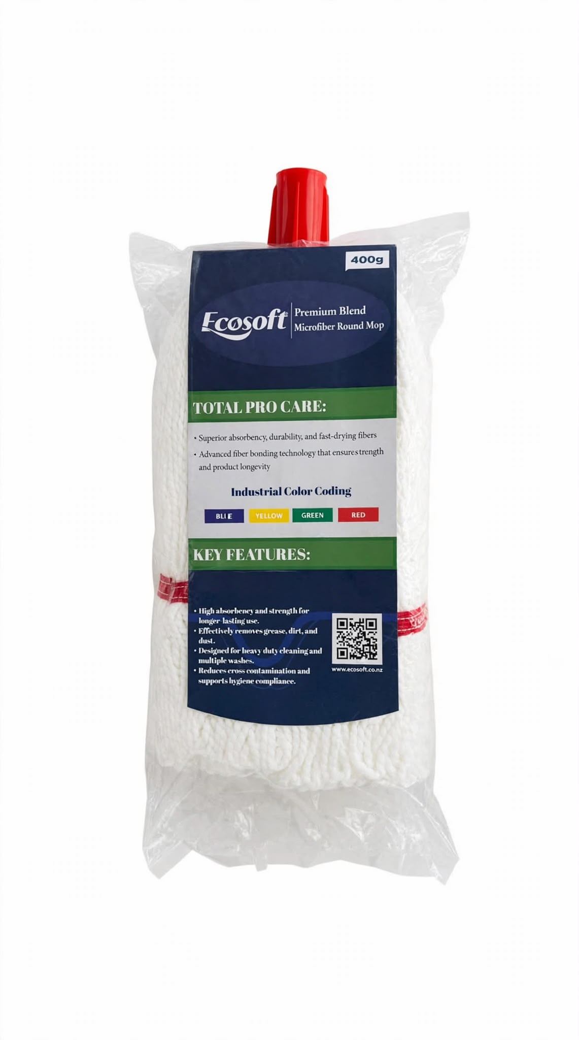 Red Premium Blend Microfibre Mop Head Pack