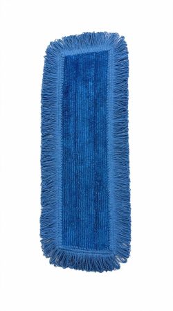 Ecosoft Blue Flat Mop Pad with Fringe Border
