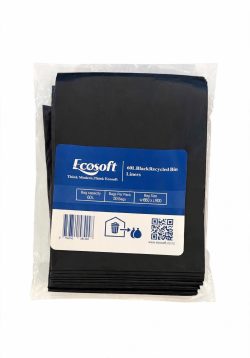 Ecosoft 60L Bin Liner 30mu - 50 Bags/Pack